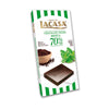 Tableta Chocolate Negro Menta 70% Cacao · 100 g.